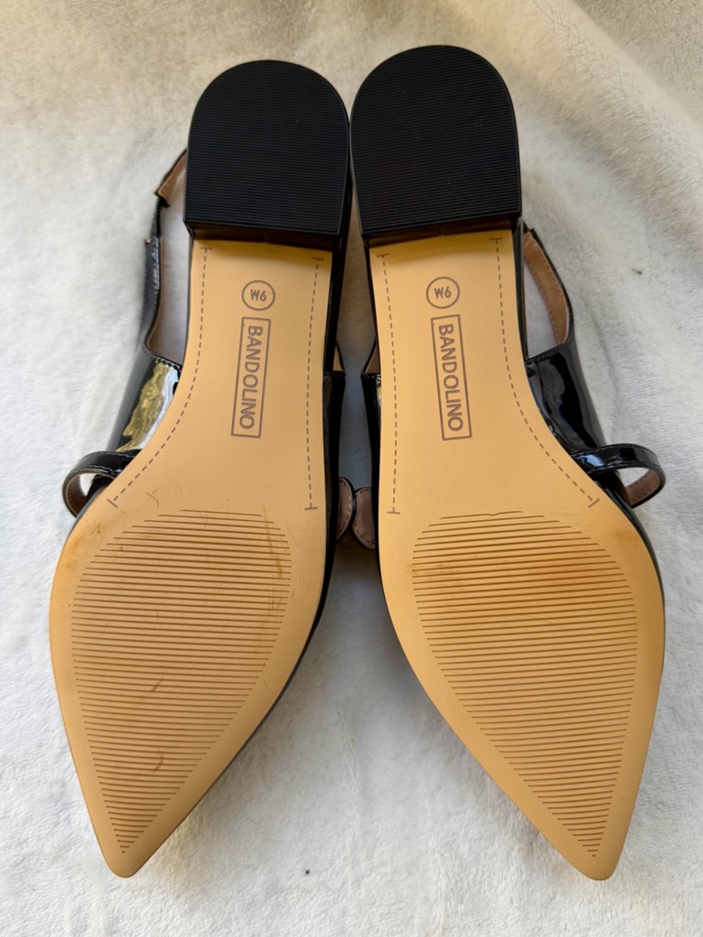 NEW Bandolino Aubriana Very Dark Navy Slingback Mary Jane Flats Point Toe Size 9 - Picture 12 of 15
